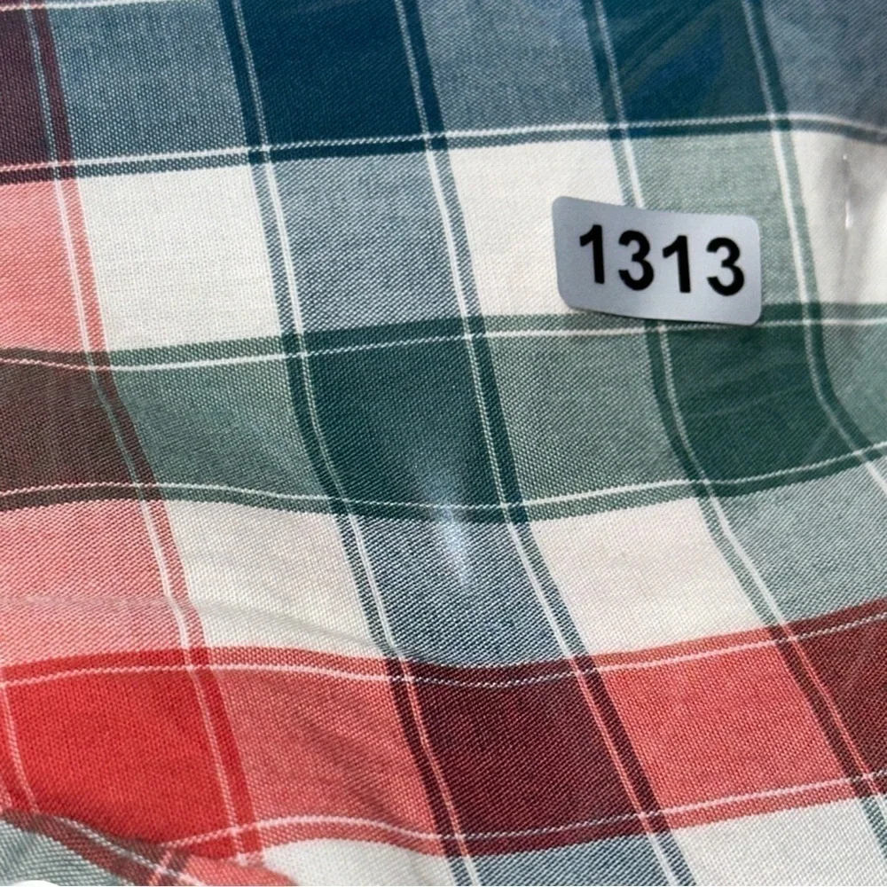 J. Crew NWT Men’s Size XL Red Green Blue White Gingham Plaid Button Down Shirt